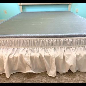 Queen white box spring skirt